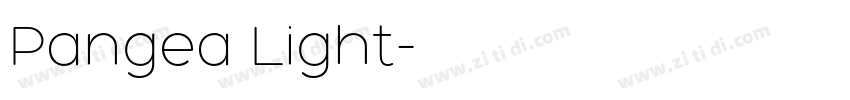 Pangea Light字体转换